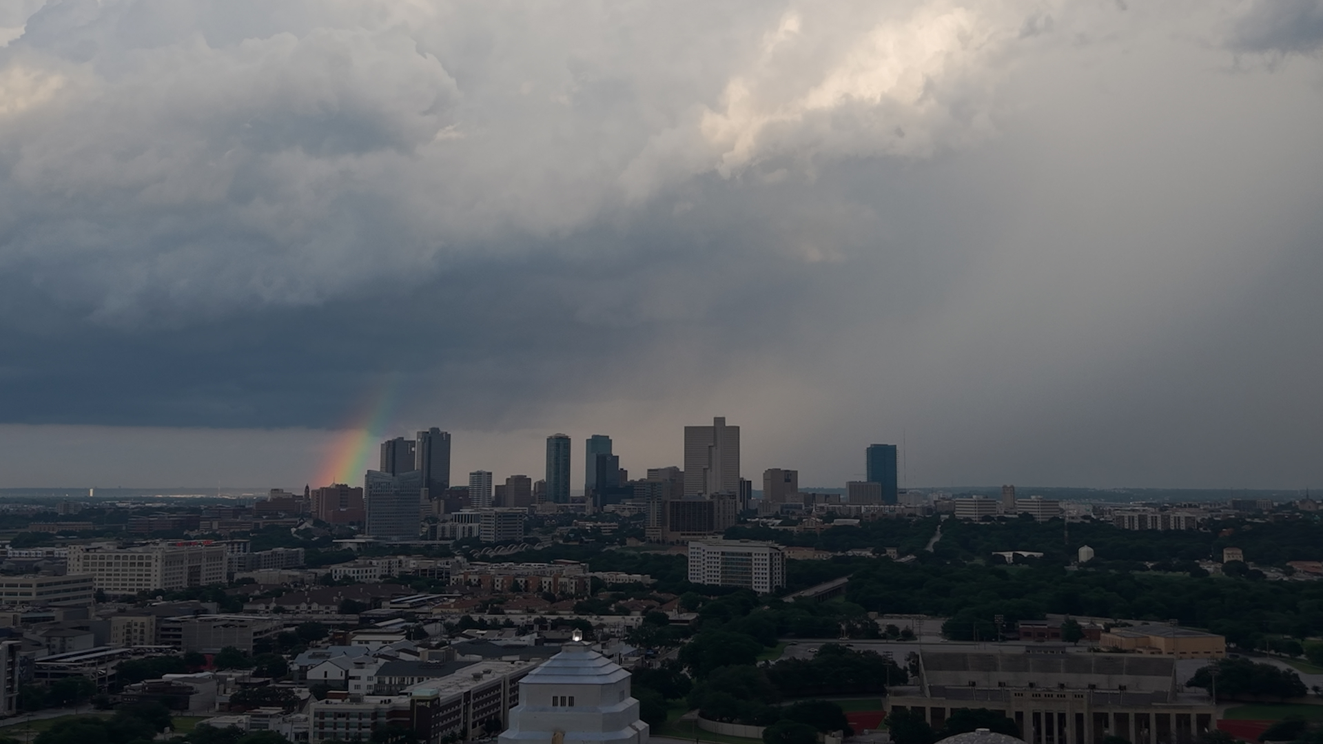 Broadcast still — North Texas thunderstorms narration